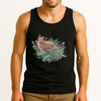 Threadless Nate Christenson Impressionist Cat Tank Top