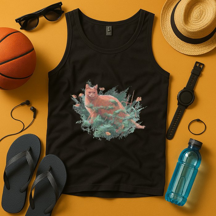 Threadless Nate Christenson Impressionist Cat Tank Top