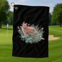 Threadless Nate Christenson Impressionist Cat Golf Towel