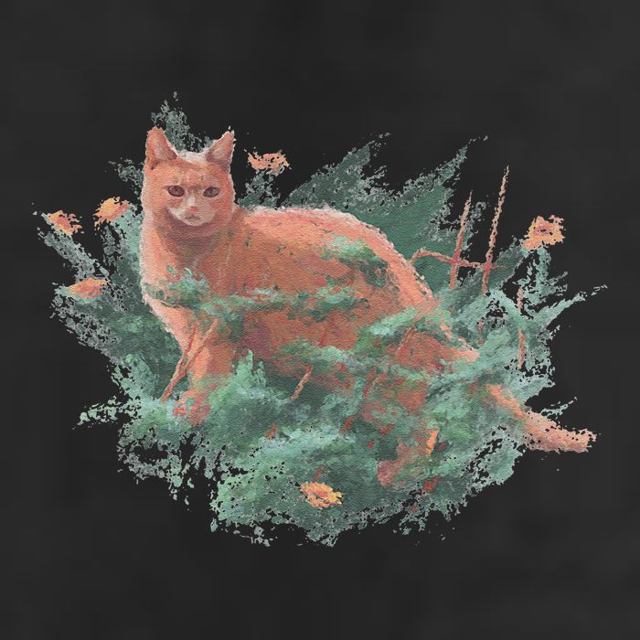 Threadless Nate Christenson Impressionist Cat Microfiber Hand Towel