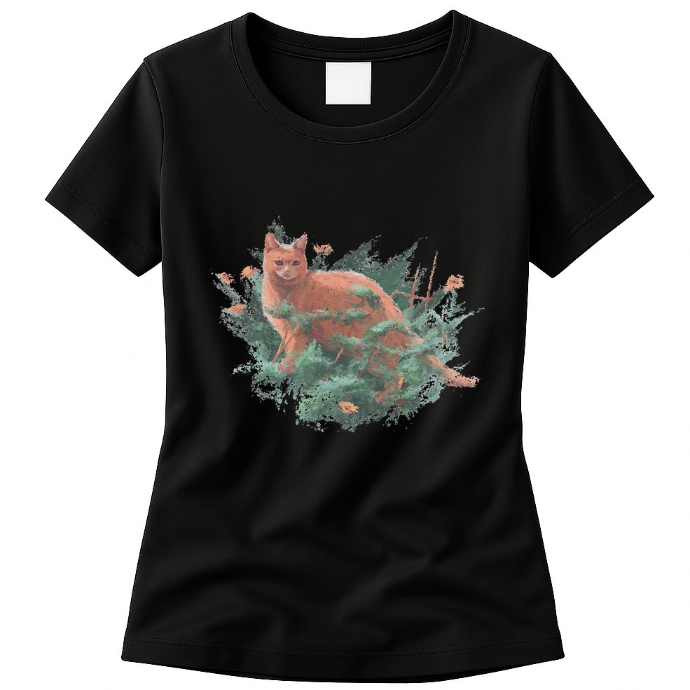 Threadless Nate Christenson Impressionist Cat Womens T-Shirt