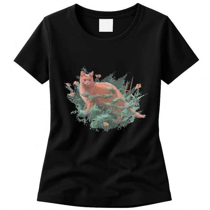 Threadless Nate Christenson Impressionist Cat Womens T-Shirt