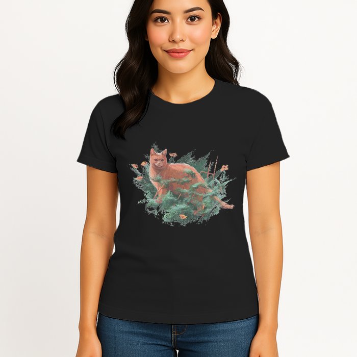 Threadless Nate Christenson Impressionist Cat Womens T-Shirt
