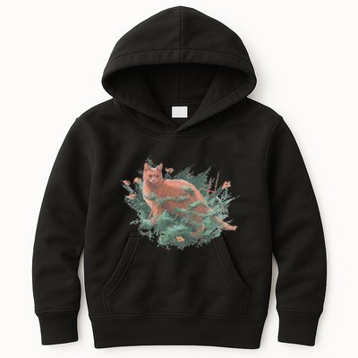 Threadless Nate Christenson Impressionist Cat Kids Hoodie