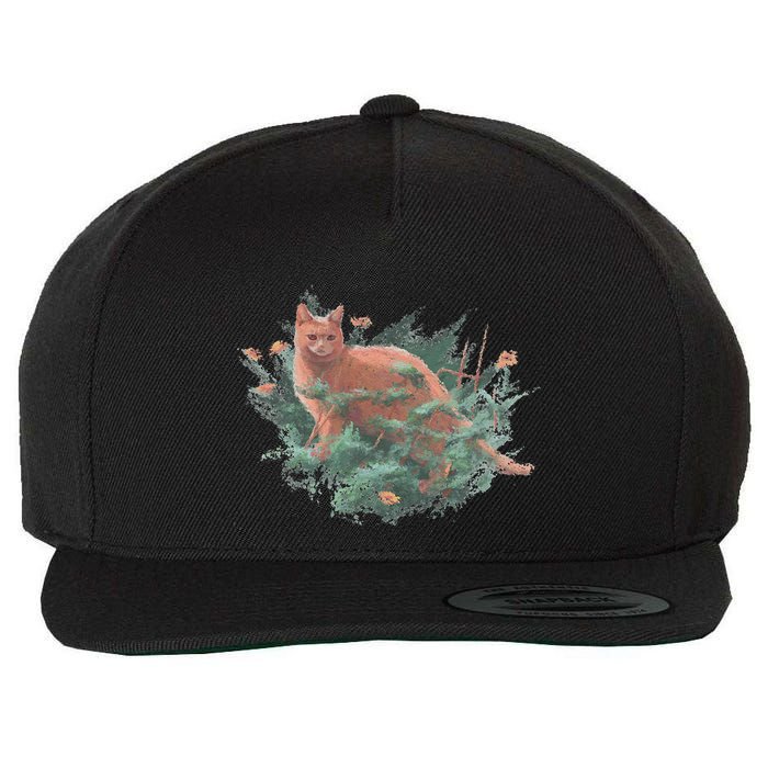 Threadless Nate Christenson Impressionist Cat Wool Snapback Cap
