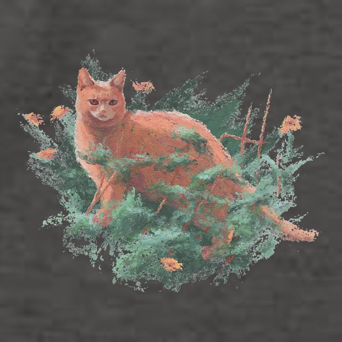 Threadless Nate Christenson Impressionist Cat Vector Backpack