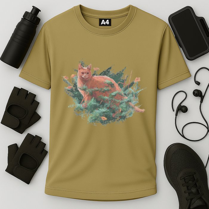 Threadless Nate Christenson Impressionist Cat Performance Shirt
