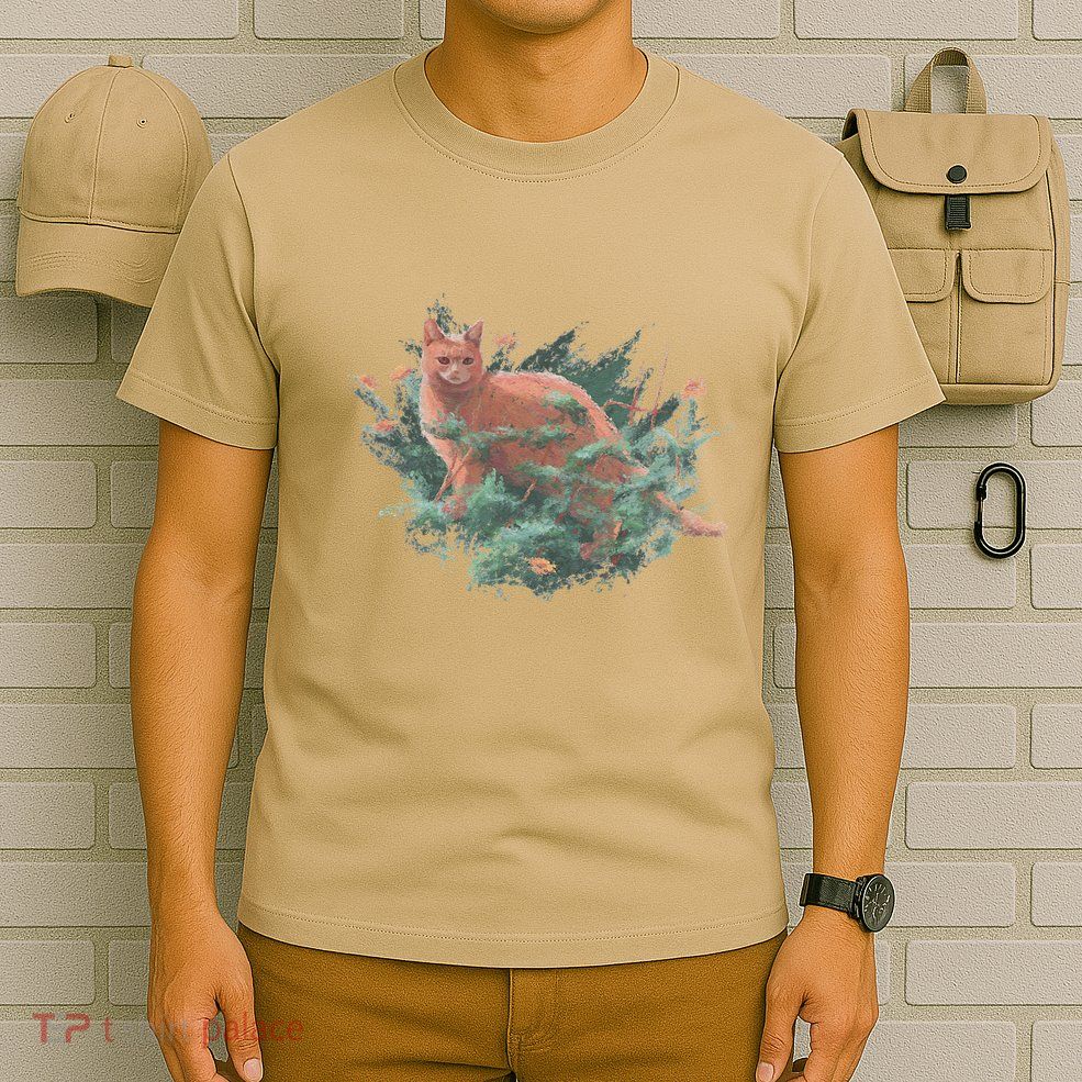 Threadless Nate Christenson Impressionist Cat T-Shirt