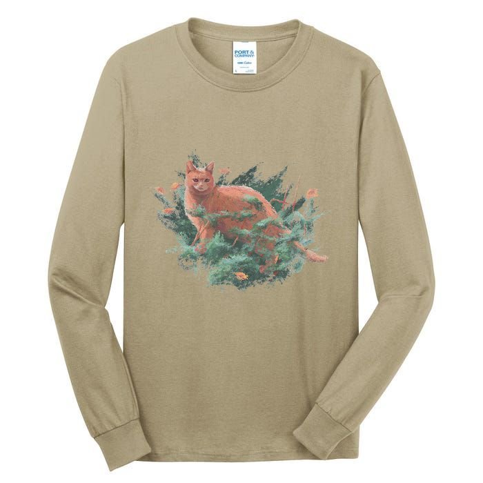 Threadless Nate Christenson Impressionist Cat Tall Long Sleeve T-Shirt