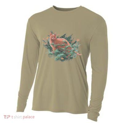 Threadless Nate Christenson Impressionist Cat Cooling Performance Long Sleeve Crew