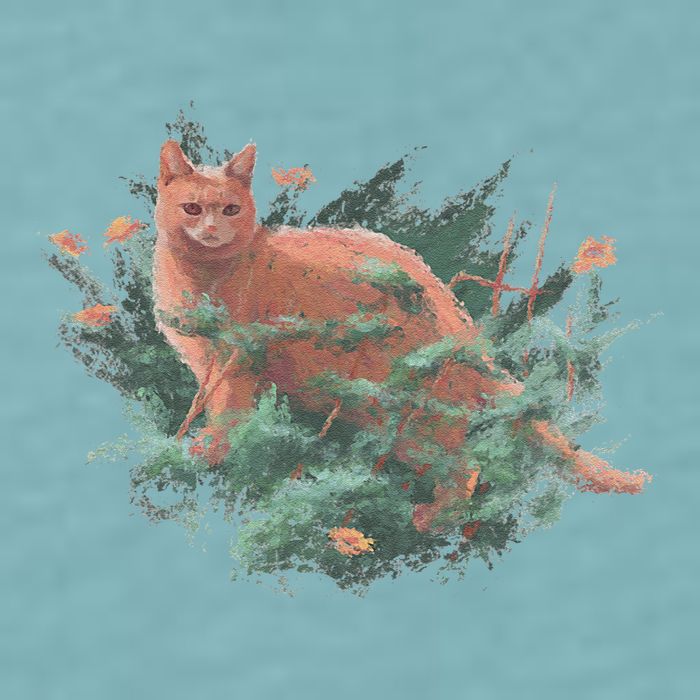 Threadless Nate Christenson Impressionist Cat Sueded Cloud Jersey T-Shirt