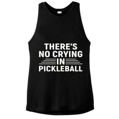 There’s No Crying In Pickleball For Player Team Sport Ladies PosiCharge Tri-Blend Wicking Tank