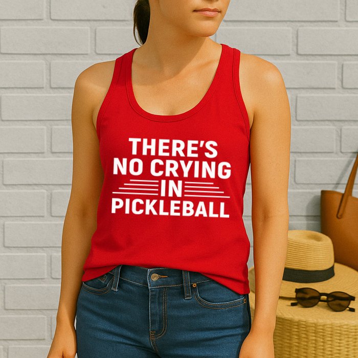 There’s No Crying In Pickleball For Player Team Sport Womens Tank Top