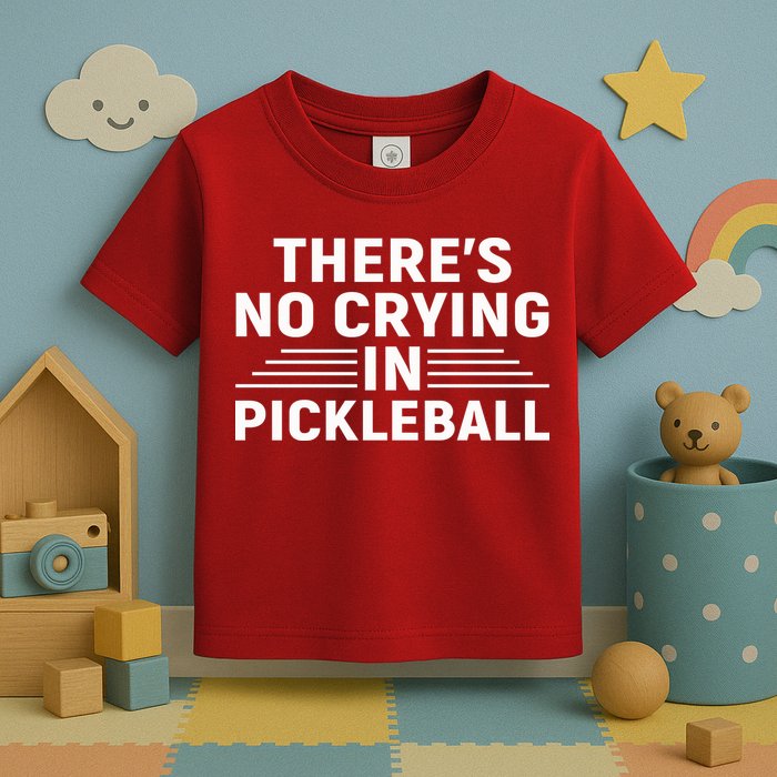 There’s No Crying In Pickleball For Player Team Sport Toddler T-Shirt