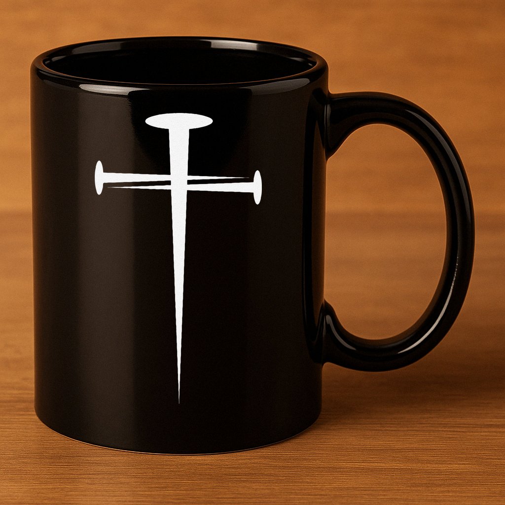 Three Nails Cross Jesus Christ Christian 11oz C Handle Ceramic Mug