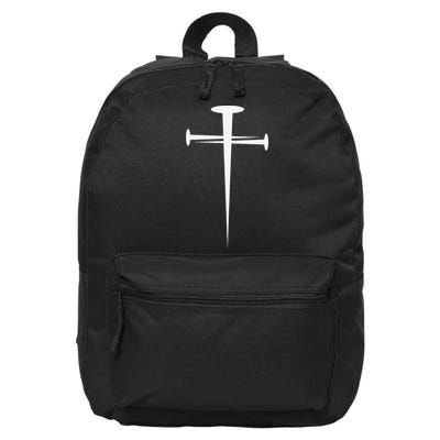 Three Nails Cross Jesus Christ Christian 16 in Basic Backpack