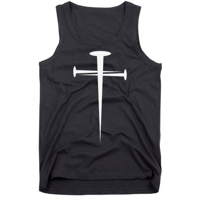 Three Nails Cross Jesus Christ Christian Tank Top