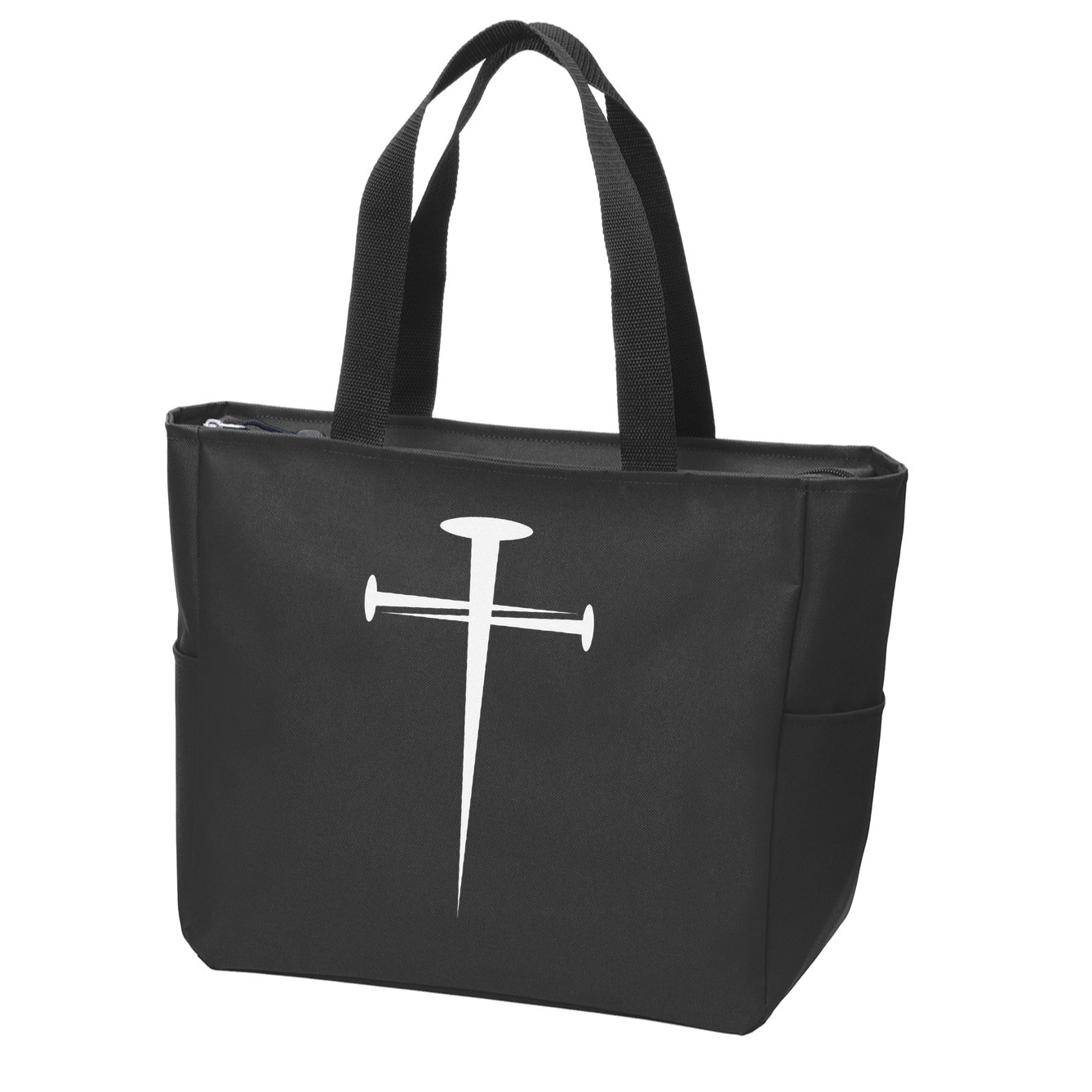 Three Nails Cross Jesus Christ Christian Zip Tote Bag