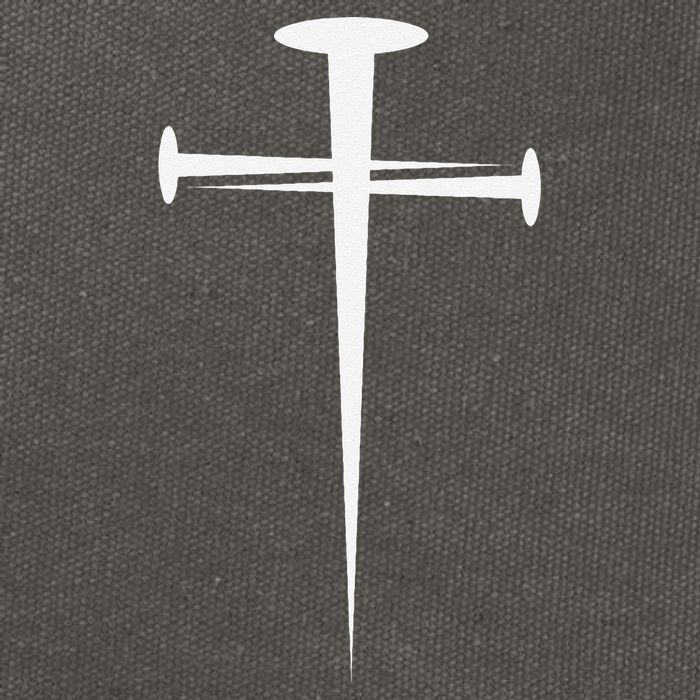 Three Nails Cross Jesus Christ Christian Cotton Canvas Backpack