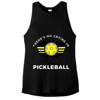 There's No Crying In Pickleball Ladies PosiCharge Tri-Blend Wicking Tank