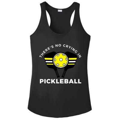 There's No Crying In Pickleball Ladies PosiCharge Competitor Racerback Tank
