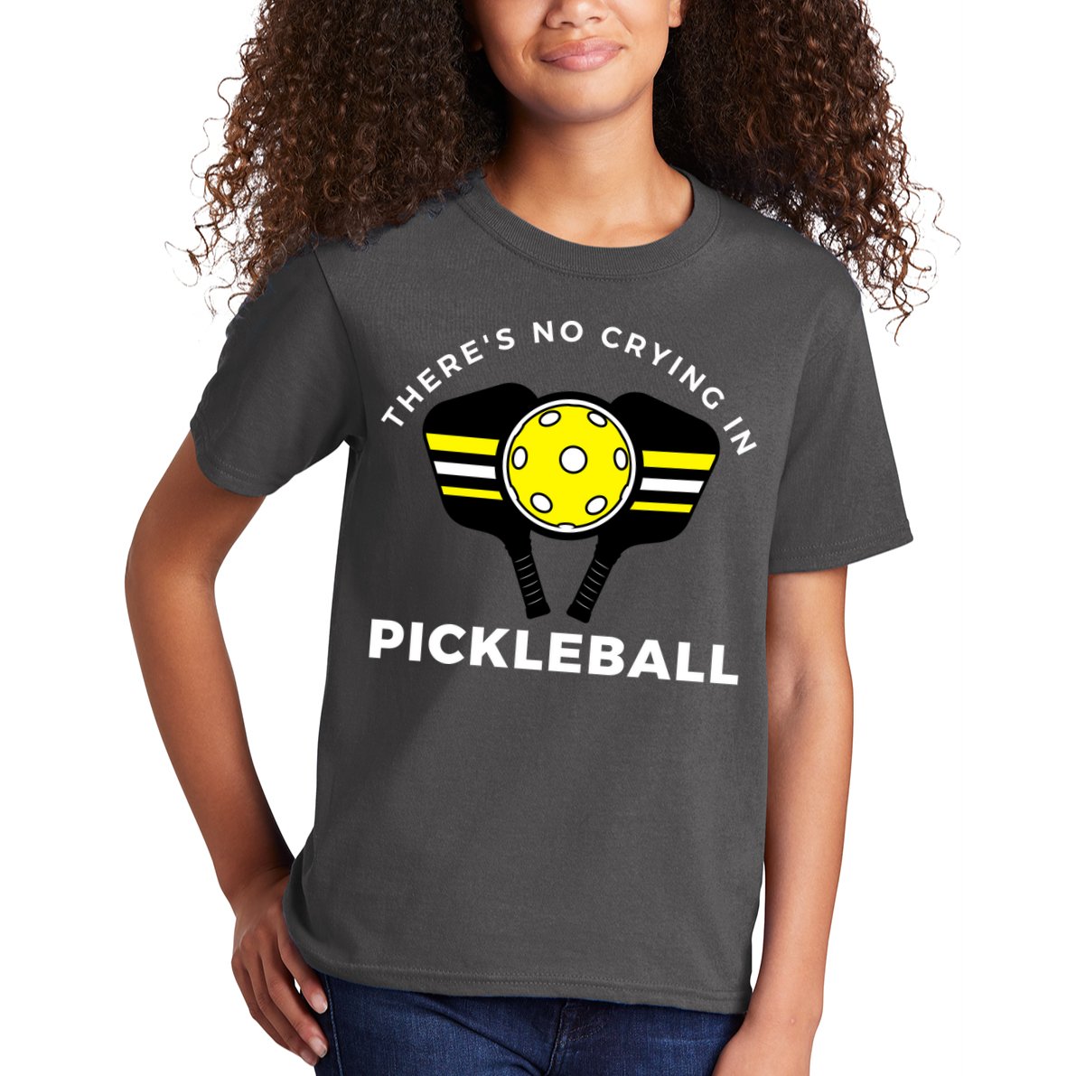 There's No Crying In Pickleball Kids T-Shirt