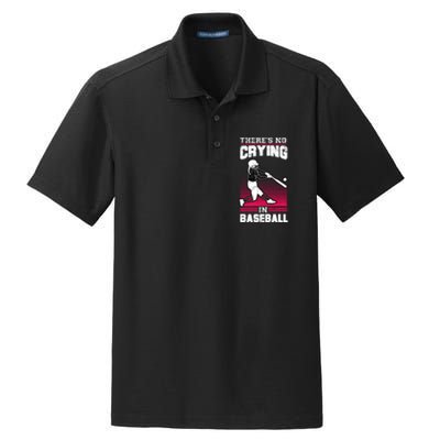 Theres No Crying In Baseball Dry Zone Grid Polo