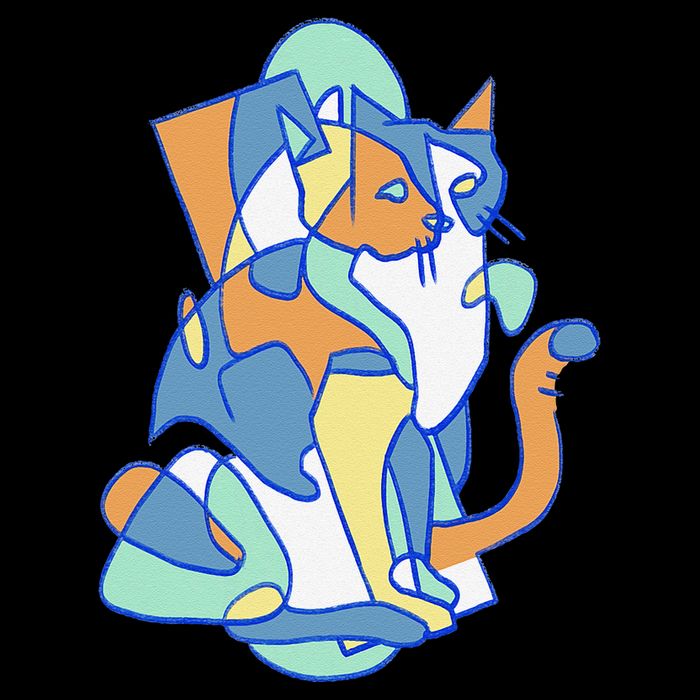 Threadless Nate Christenson Cubist Cat 16 in Basic Backpack