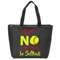 ThereS No Crying In Softball Baseball Coach Player Lover Zip Tote Bag