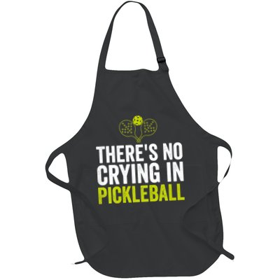 There's No Crying In Pickleball Player TShirt Full-Length Apron With Pockets