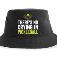 There's No Crying In Pickleball Player TShirt Sustainable Bucket Hat