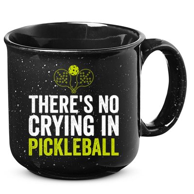 There's No Crying In Pickleball Player TShirt 15oz Campfire Ceramic Mug