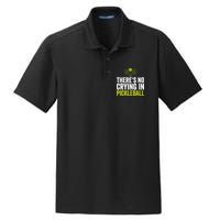 There's No Crying In Pickleball Player TShirt Dry Zone Grid Polo