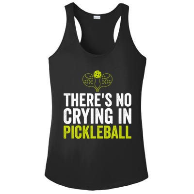 There's No Crying In Pickleball Player TShirt Ladies PosiCharge Competitor Racerback Tank