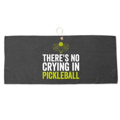 There's No Crying In Pickleball Player TShirt Large Microfiber Waffle Golf Towel