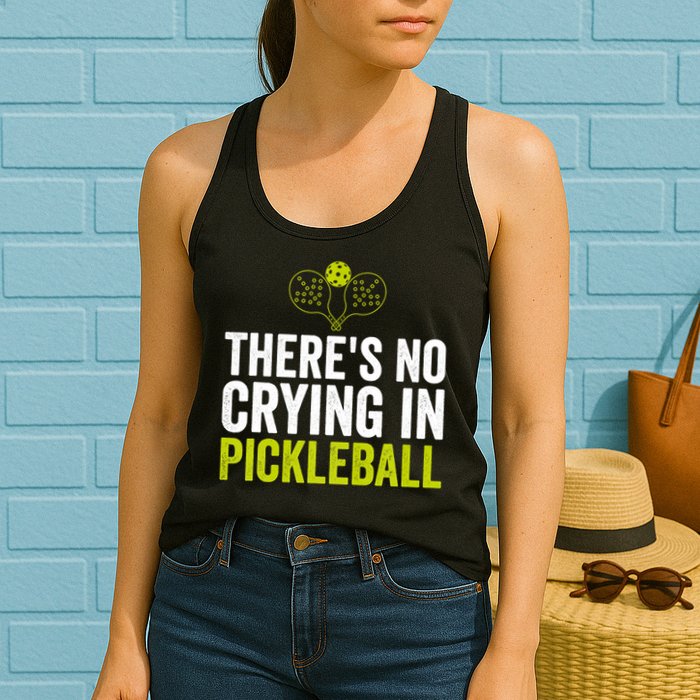 There's No Crying In Pickleball Player TShirt Womens Tank Top