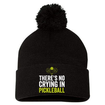 There's No Crying In Pickleball Player TShirt Pom Pom 12in Knit Beanie