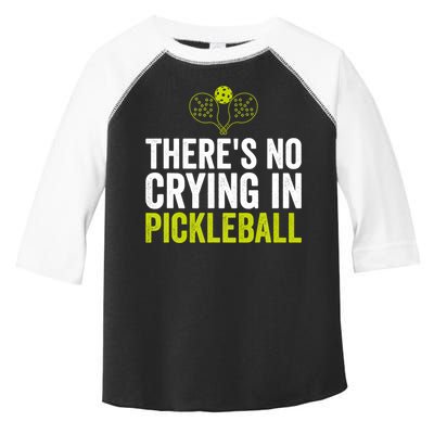 There's No Crying In Pickleball Player TShirt Toddler Fine Jersey T-Shirt