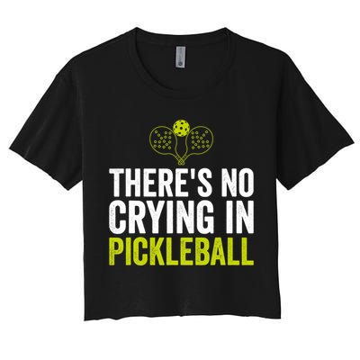 There's No Crying In Pickleball Player TShirt Crop Top
