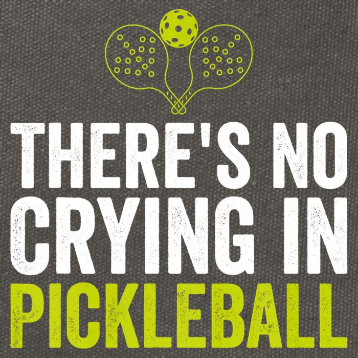 There's No Crying In Pickleball Player TShirt Cotton Canvas Backpack