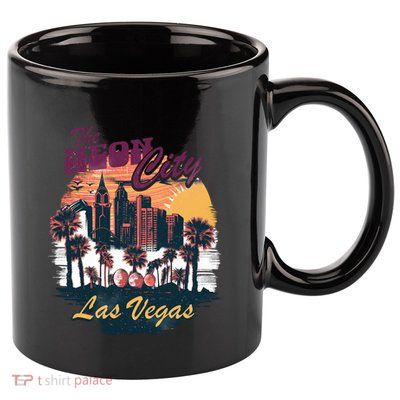 The Neon City Las Vegas 11oz C Handle Ceramic Mug