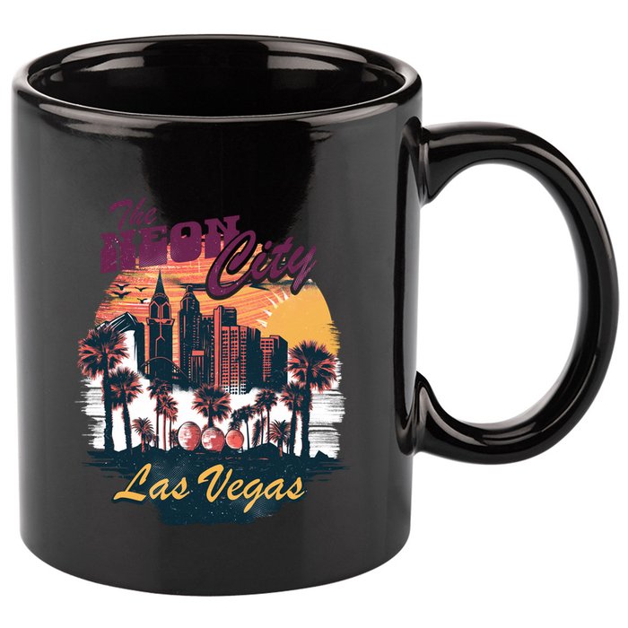 The Neon City Las Vegas 11oz C Handle Ceramic Mug