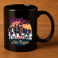 The Neon City Las Vegas 11oz C Handle Ceramic Mug