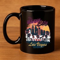 The Neon City Las Vegas 11oz C Handle Ceramic Mug
