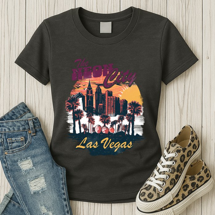 The Neon City Las Vegas Womens T-Shirt