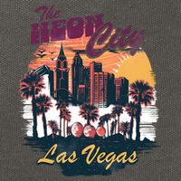 The Neon City Las Vegas Cotton Canvas Backpack