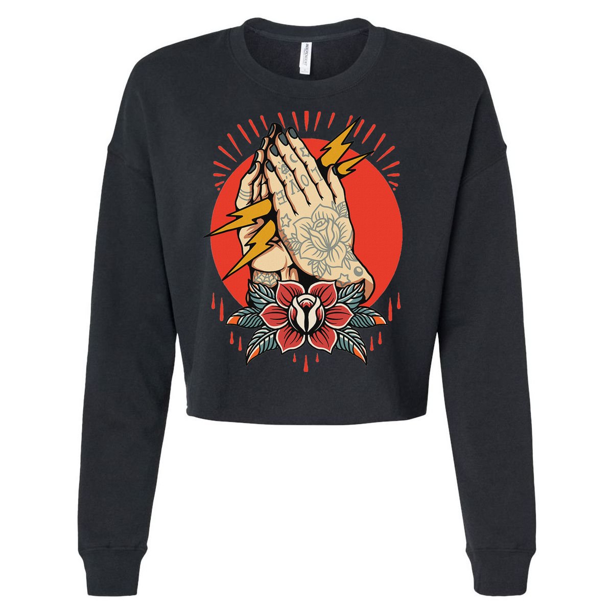 Tattoo Needle Color Skin Tattoo Artist Body Art Cropped Pullover Crew