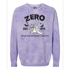 The Nightmare Christmas Zero Dog Halloween Costume Funny Colorblast Crewneck Sweatshirt