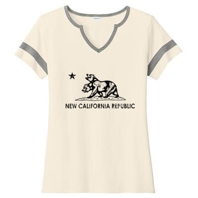 The New California Republic Flag Cosplay Fandom Space Ladies Halftime Notch Neck Tee