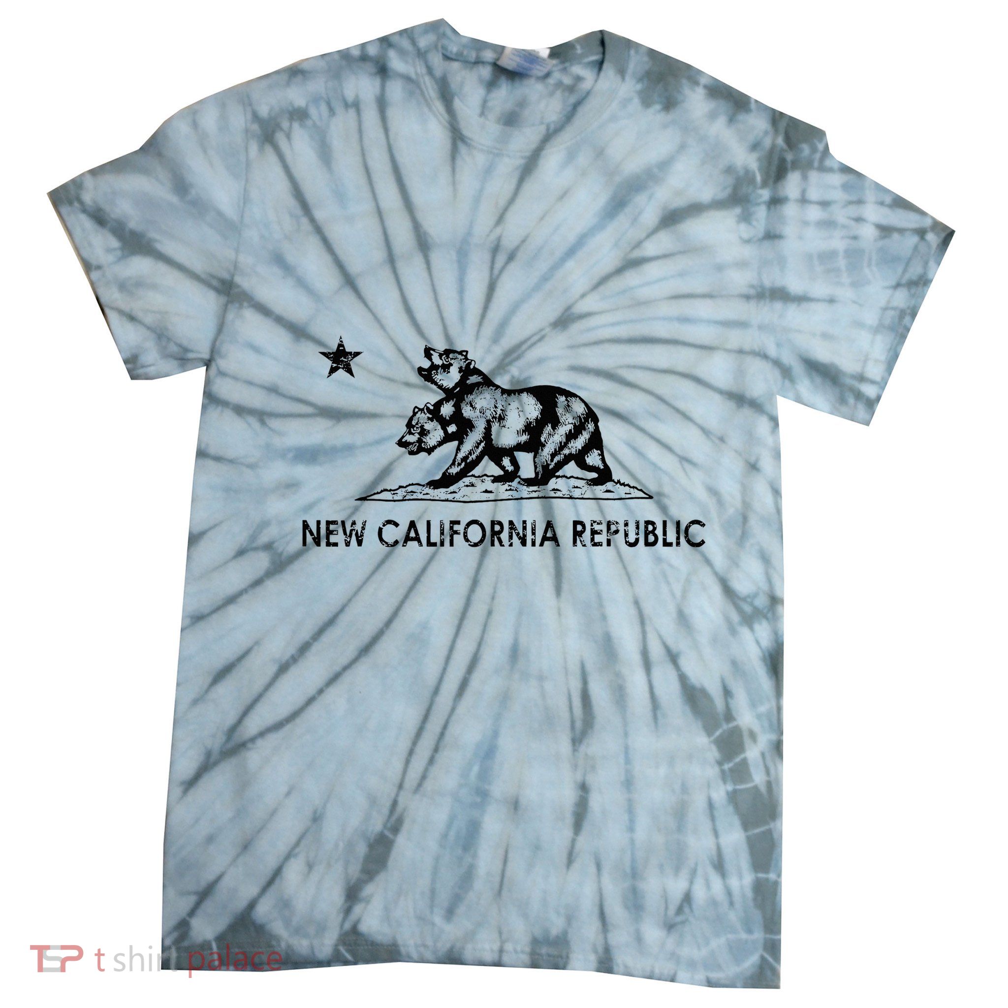 The New California Republic Flag Cosplay Fandom Space Tie-Dye T-Shirt